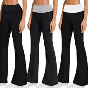 Flare leggings black yoga pants size xs